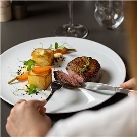 Steak at Restaurant Mirabell